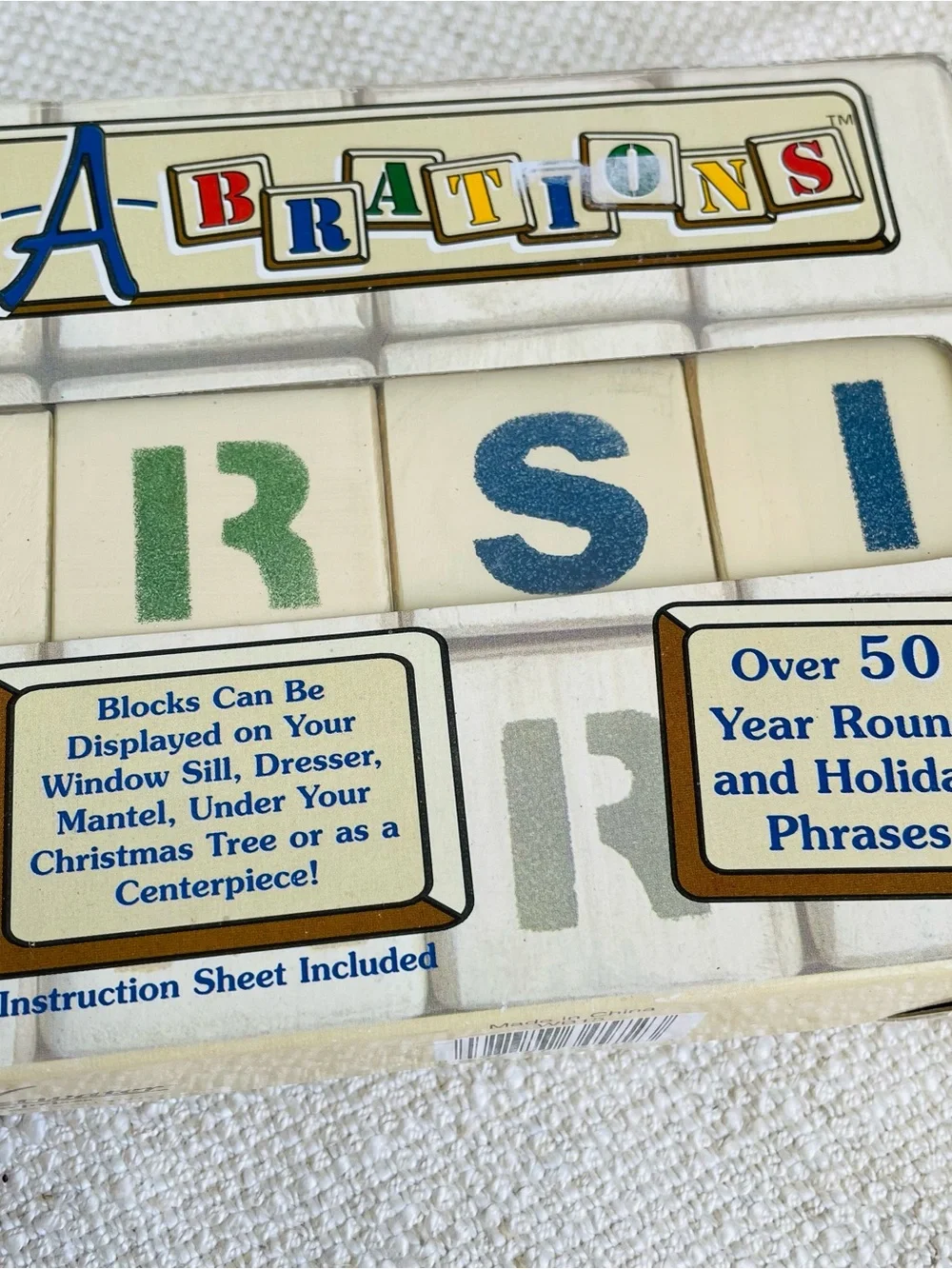 Vintage 90s Wooden Letter Blocks Learning